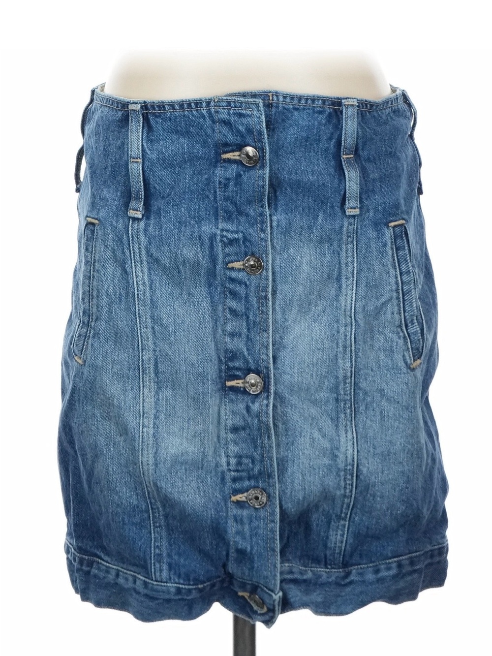 Armani Exchange Blue Denim Mini Skirt